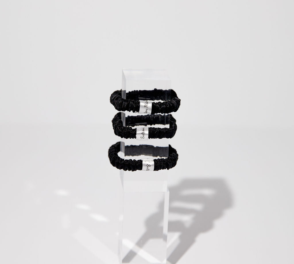 Mulberry silk Skinny Mini scrunchies