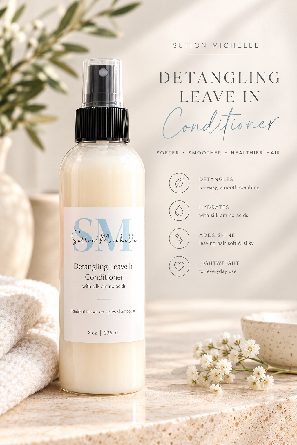 Detangling leave in conditioner