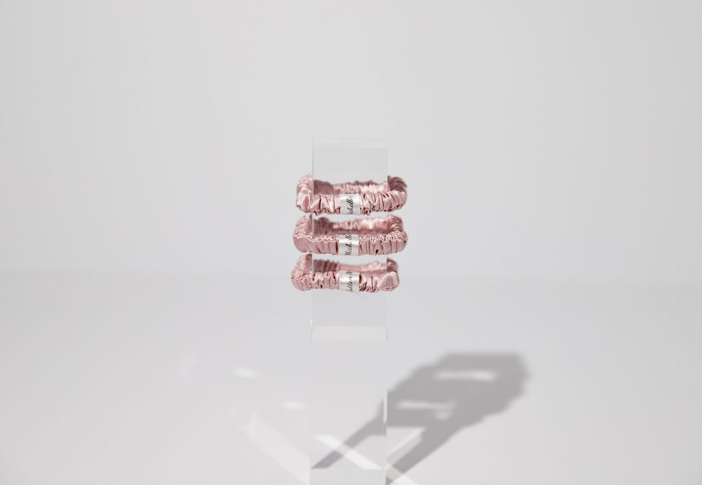 Mulberry silk Skinny Mini scrunchies