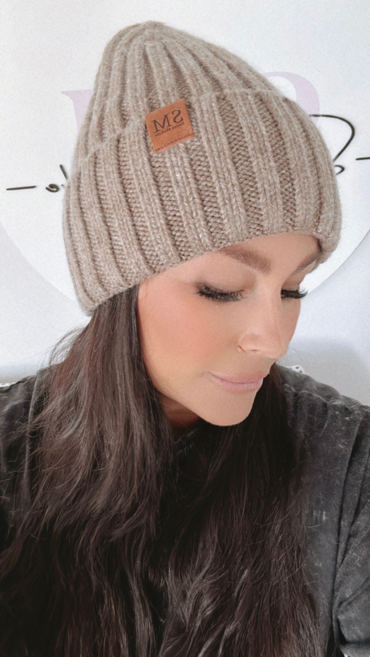 Satin lined cashmere blend knit toques