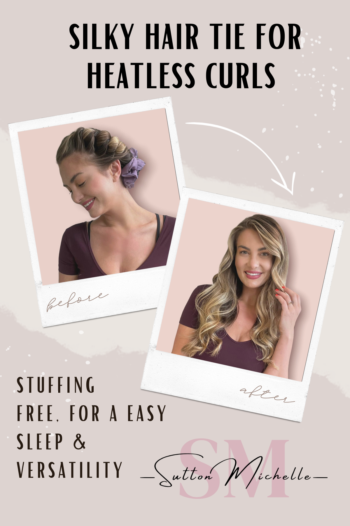 Sutton Michelle Silk Hair Tie for Heatless Curls - Momease Baby